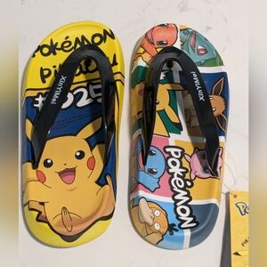 Little Kid Pokemon/ Pikachu Flip flops